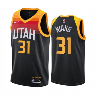Nike Utah Jazz #31 Georges Niang Black Youth NBA Swingman 2020-21 City Edition Jersey